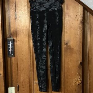 SPANX Black Camouflage Leggings